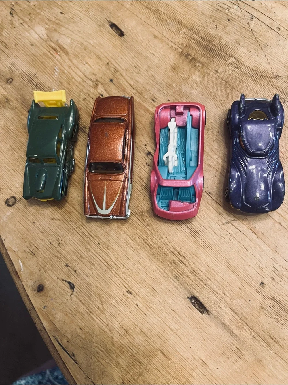 Hot Wheels  Toy Cars VTG Lot of Four Colorful Collectible Mini Vehicles